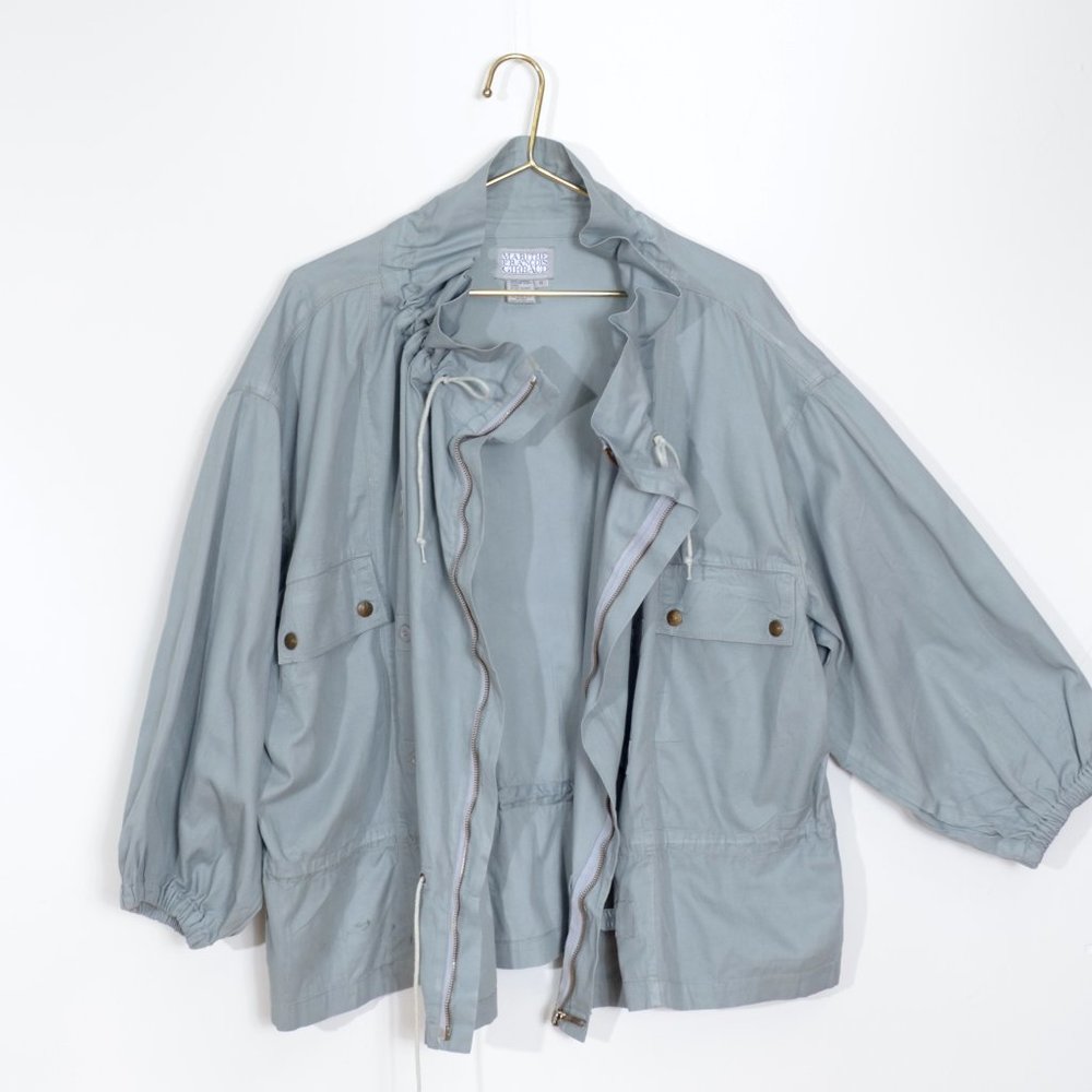 Girbaud Grey Cotton Zipper Jacket